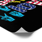 ASL American Sign Language 4. Juli Faith Hope Poster (Ecke)