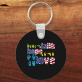 ASL American Sign Language 4. Juli Faith Hope Schlüsselanhänger (Rückseite)