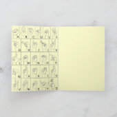 ASL American Sign Language A to Z Alphabet Card Karte (Innenseite)