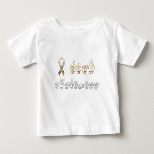 ASL American Sign Language Deaf Awareness Baby T-shirt (Vorderseite)