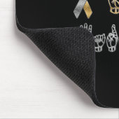 ASL American Sign Language Deaf Awareness Mousepad (Ecke)