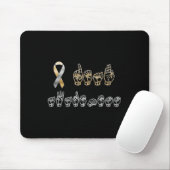 ASL American Sign Language Deaf Awareness Mousepad (Mit Mouse)