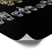 ASL American Sign Language Deaf Awareness Poster (Ecke)