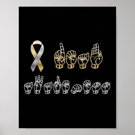 ASL American Sign Language Deaf Awareness Poster (Vorne)