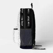 ASL American Sign Language I Am Deaf Backpack Bedruckter Rucksack (Rechts)
