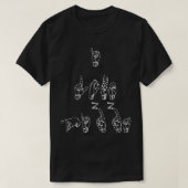 ASL American Sign Language I Liebe Pizza T T-Shirt (Design vorne)