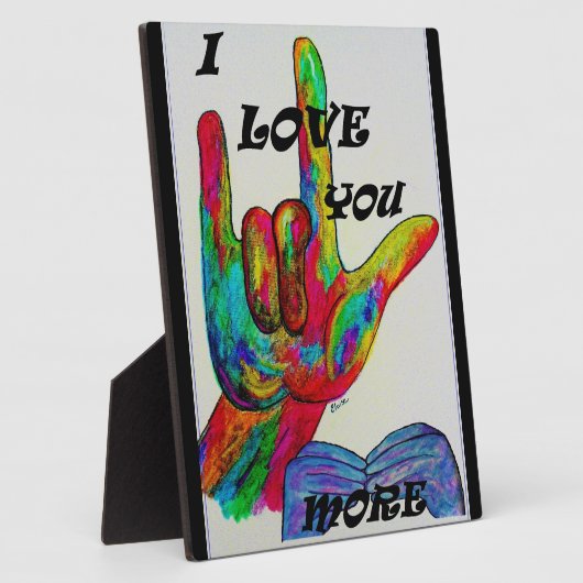 ASL American Sign Language I LIEBE SIE MEHR Fotoplatte (Seite)