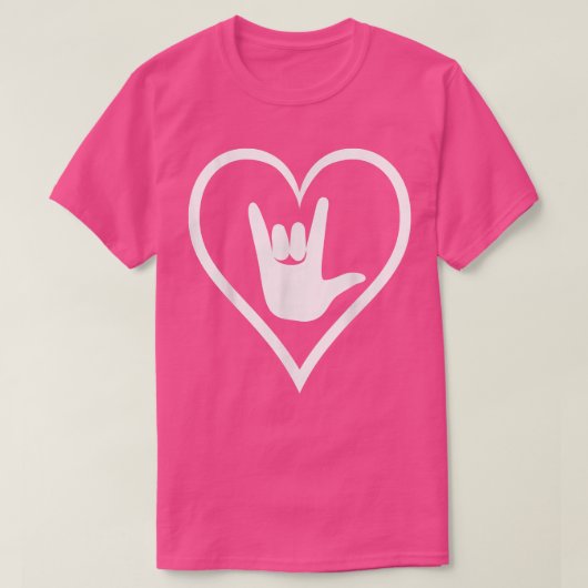 ASL American Sign Language I Liebe Sie New Cola T-Shirt (Design vorne)