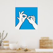 ASL American Sign Language INTERPRET Poster (Küche)