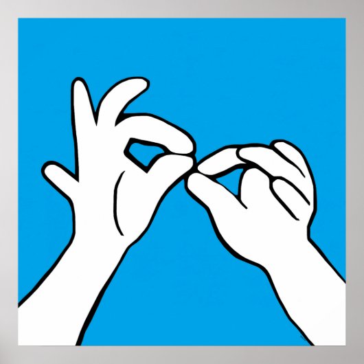 ASL American Sign Language INTERPRET Poster (Vorne)