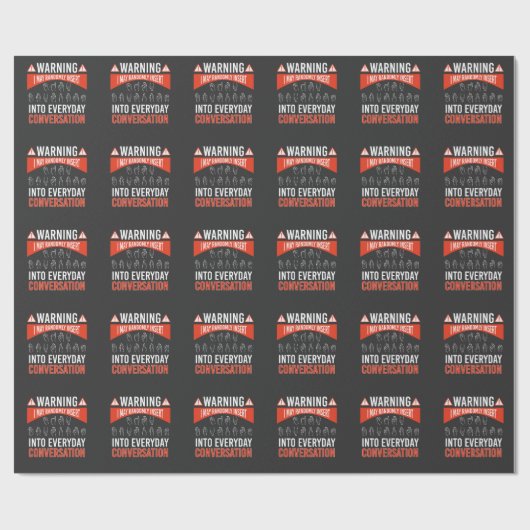 ASL American Sign Language Interpreter Deaf Geschenkpapier (Flach)