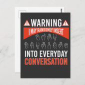 ASL American Sign Language Interpreter Deaf Postkarte (Vorne/Hinten)