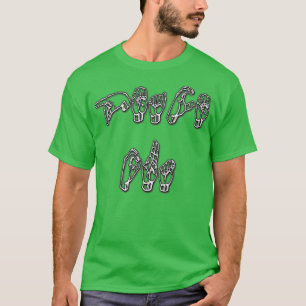 ASL American Sign Language Peace Out T-Shirt