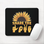 ASL American Sign Language Share Liebe Awarenes Mousepad (Mit Mouse)