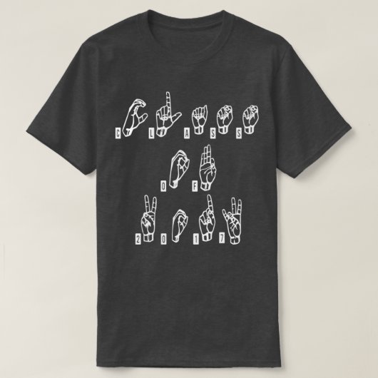ASL American Sign Language T T-Shirt (Design vorne)