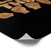 ASL American Sign Language Talk mit den Händen 1 Poster (Ecke)