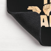 ASL American Sign Language Talk mit den Händen Mousepad (Ecke)
