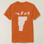 ASL American Sign Language Vermont Zuhause T T-Shirt (Design vorne)