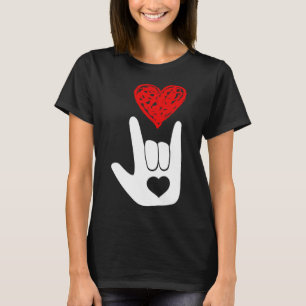 Asl Amerikanische Gebärdensprache Liebe Handzeiche T-Shirt