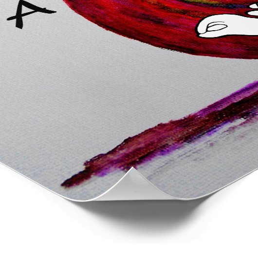 ASL Apple für Lehrer Poster (Ecke)