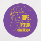 ASL Banana Design - Ripe, Peeled, Unbothered   Etiketten (Design 2)