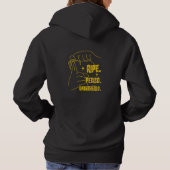 ASL Banana Design - Ripe, Peeled, Unbothered   Hoodie (Rückseite)