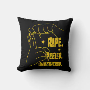 ASL-Bananendesign - Reif, geschält, unbeeindruckt Kissen