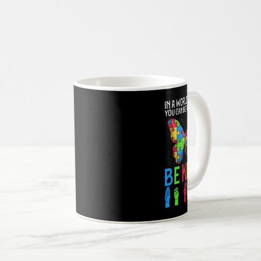 ASL Be Kind s1 ASL American Sign Language Kaffeetasse (VorderseiteRechts)