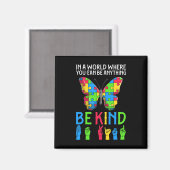 ASL Be Kind s1 ASL American Sign Language Magnet (Vorderseite/Rückseite)