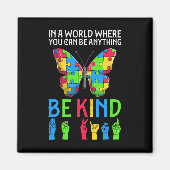 ASL Be Kind s1 ASL American Sign Language Magnet (Vorne)