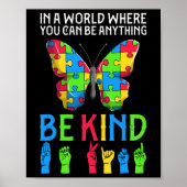 ASL Be Kind s1 ASL American Sign Language Poster (Vorne)