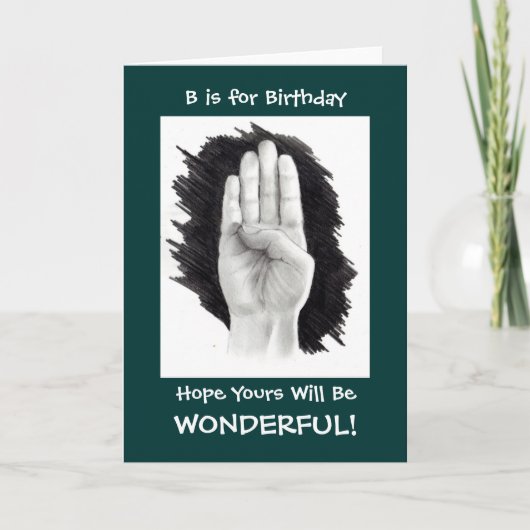ASL BIRTHDAY CARD KARTE (Vorderseite)