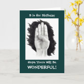 ASL BIRTHDAY CARD KARTE (Gelbe Blume)