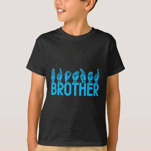 ASL Brother American Sign Language Deaf Awareness T-Shirt (Vorderseite)