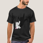 ASL Bunny Reflection I Liebe Sie geben Gebärdenspr T-Shirt (Vorderseite)