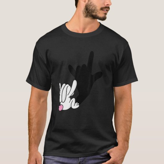 ASL Bunny Reflection I Liebe Sie geben Gebärdenspr T-Shirt (Vorderseite)
