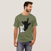 ASL Bunny Reflection I Liebe Sie geben Ostern T-Shirt (Vorne ganz)