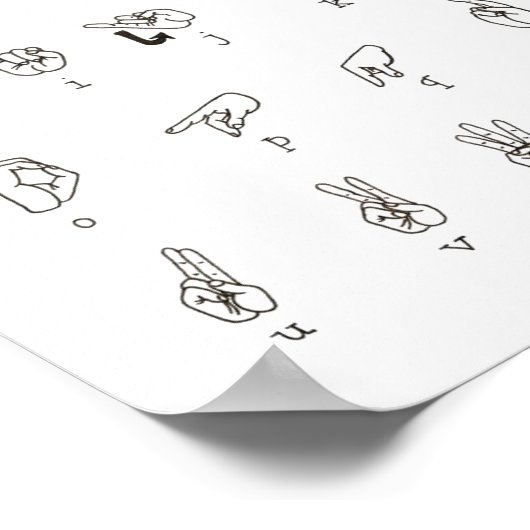 ASL Chart Poster (Ecke)