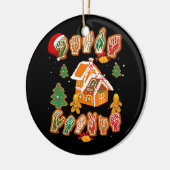 ASL Christmas American Sign Language Gingerbread H Keramik Ornament (Links)