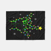 Asl Christmas Christmas Tree Lights American Sign Fleecedecke (Vorderseite (Horizontal))