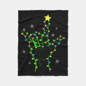 Asl Christmas Christmas Tree Lights American Sign Fleecedecke (Vorderseite)