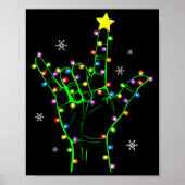 Asl Christmas Christmas Tree Lights American Sign Poster (Vorne)