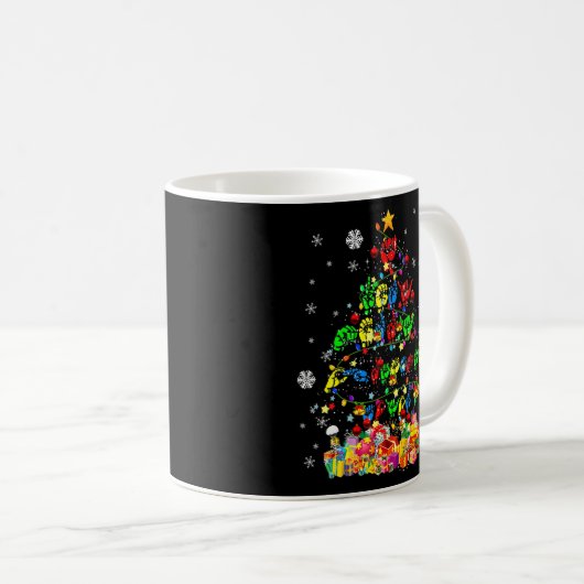 Asl Christmas Tree Xmas Lights Asl Sign Language H Kaffeetasse (VorderseiteRechts)