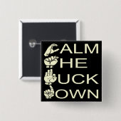 ASL CTFD beruhigen F**K Down #USAPatriotGraphics Button (Vorne & Hinten)