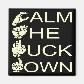 ASL CTFD beruhigen F**K Down #USAPatriotGraphics Magnet (Vorne)