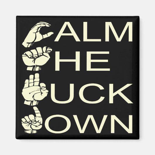 ASL CTFD beruhigen F**K Down #USAPatriotGraphics Magnet (Vorne)