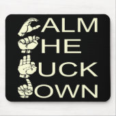 ASL CTFD Calm The F**K Down #USAPatriotGraphics Mousepad (Vorne)