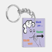 ASL danken Ihnen! Schlüsselanhänger (Vorderseite links)