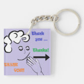 ASL danken Ihnen! Schlüsselanhänger (Rückseite)