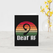 ASL Deaf AF Signage Language Deaf Awareness Karte (Gelbe Blume)